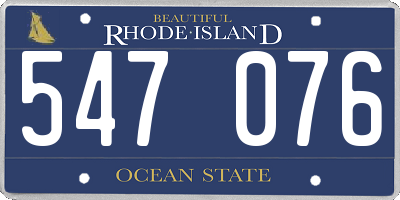 RI license plate 547076