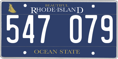 RI license plate 547079