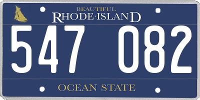 RI license plate 547082