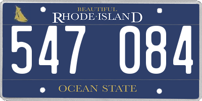 RI license plate 547084