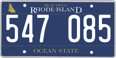 RI license plate 547085