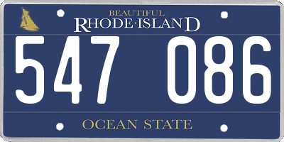RI license plate 547086