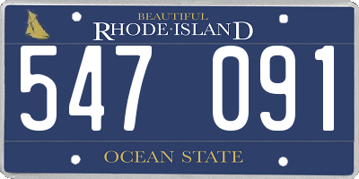 RI license plate 547091