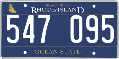 RI license plate 547095