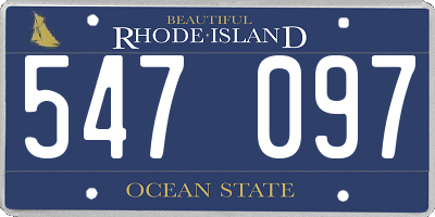 RI license plate 547097