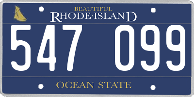 RI license plate 547099