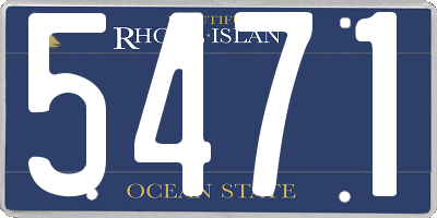 RI license plate 5471