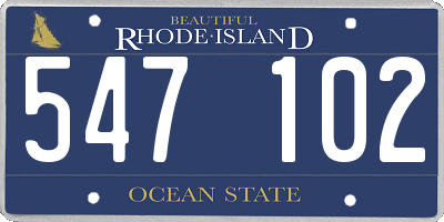 RI license plate 547102
