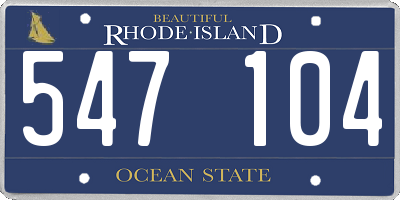 RI license plate 547104
