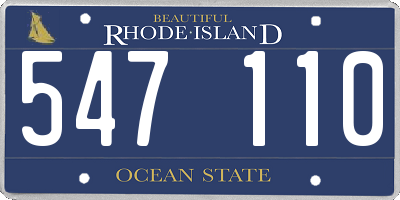 RI license plate 547110