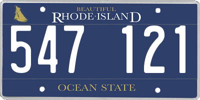 RI license plate 547121