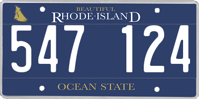 RI license plate 547124