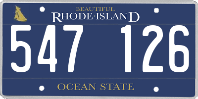 RI license plate 547126