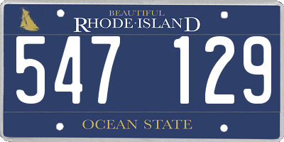RI license plate 547129