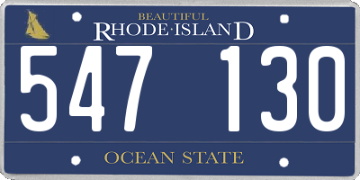 RI license plate 547130