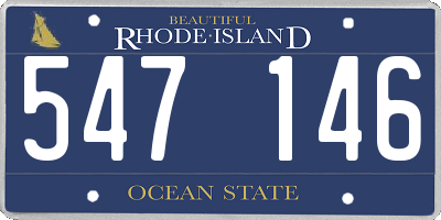 RI license plate 547146