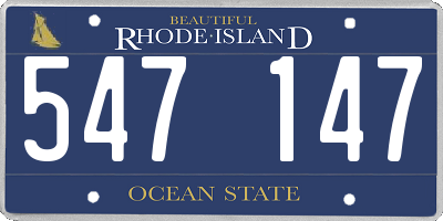 RI license plate 547147