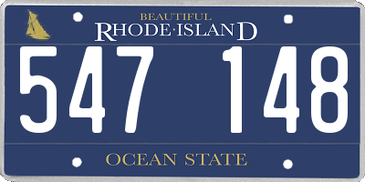 RI license plate 547148