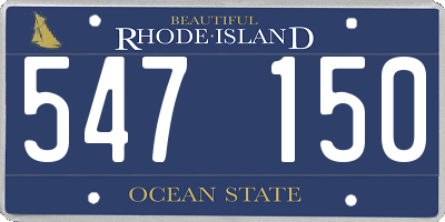 RI license plate 547150