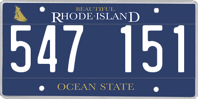 RI license plate 547151