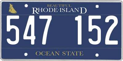 RI license plate 547152