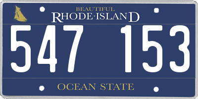 RI license plate 547153