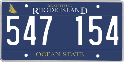 RI license plate 547154