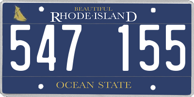 RI license plate 547155