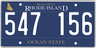 RI license plate 547156