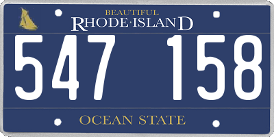 RI license plate 547158