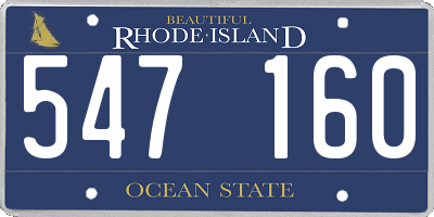 RI license plate 547160