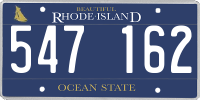 RI license plate 547162