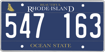 RI license plate 547163