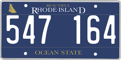 RI license plate 547164