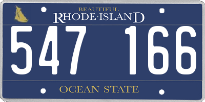 RI license plate 547166