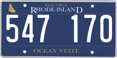 RI license plate 547170