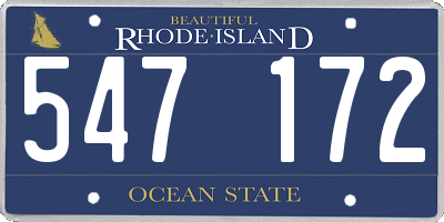 RI license plate 547172
