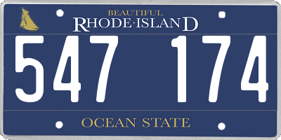 RI license plate 547174