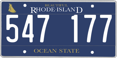RI license plate 547177