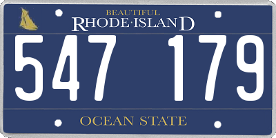 RI license plate 547179
