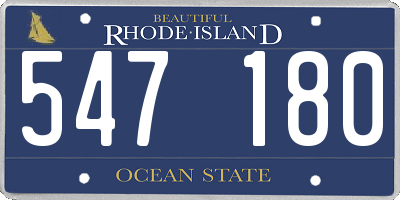 RI license plate 547180