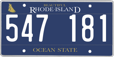 RI license plate 547181