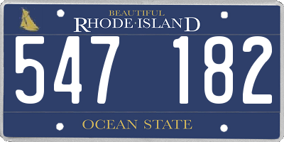 RI license plate 547182