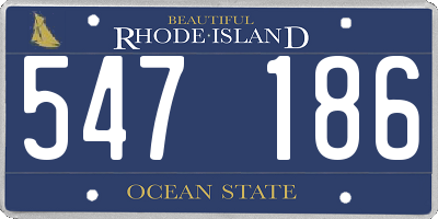 RI license plate 547186
