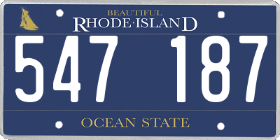 RI license plate 547187
