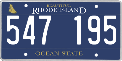 RI license plate 547195