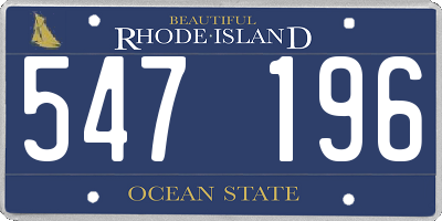 RI license plate 547196