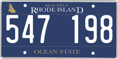RI license plate 547198