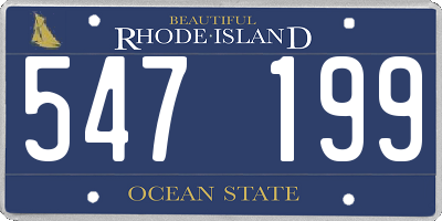 RI license plate 547199