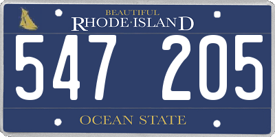 RI license plate 547205